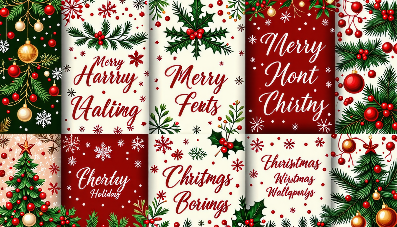 explore a delightful collection of christmas themed fonts and wallpapers perfect for your holiday projects. add a festive touch to your designs and celebrate the season with style!