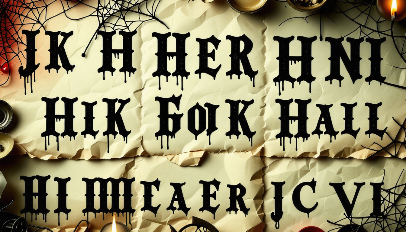 discover a thrilling collection of horror fonts perfect for your next spooky project. from chilling letters to eerie designs, find the ideal typography to create a haunting atmosphere that captivates and terrifies your audience. unleash your creativity and set the mood for all things eerie with our curated selection.