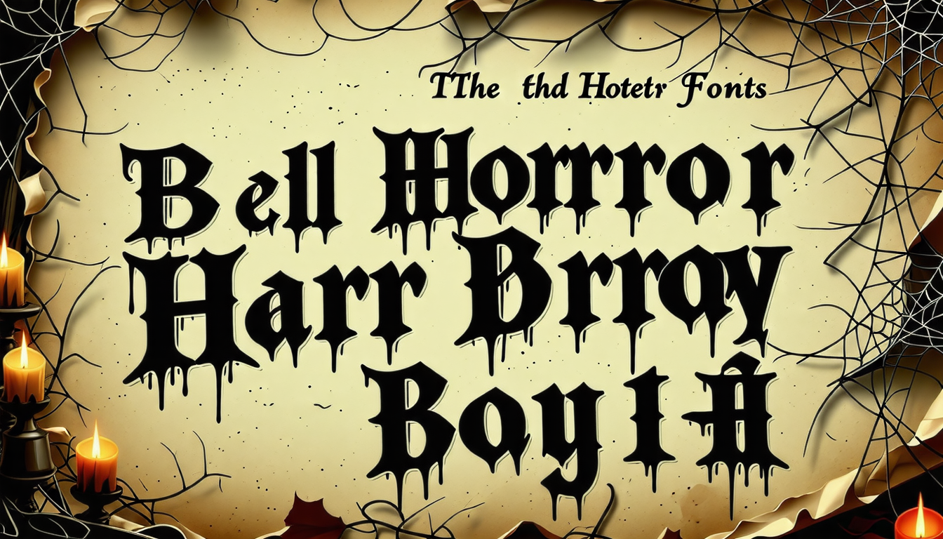 discover the perfect horror fonts to elevate your spooky project! from chilling script to eerie display typefaces, find the ideal typography that captures the essence of horror and sets the mood for your next terrifying creation.